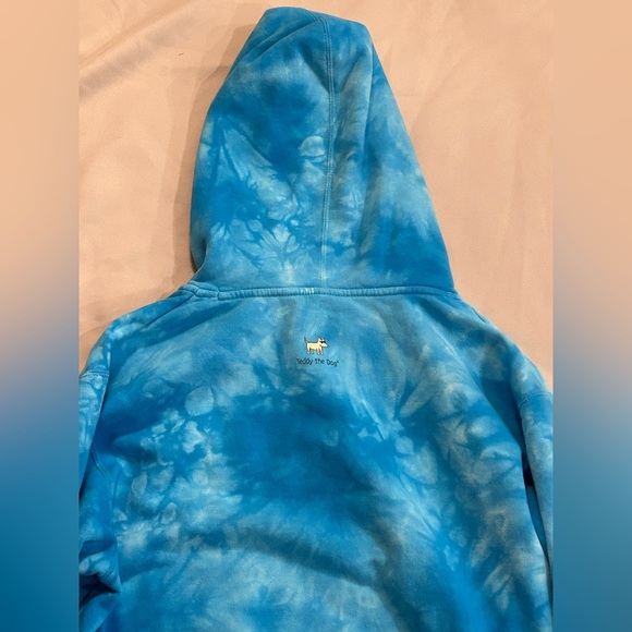 Teddy the Dog “Be Kind to Otters” Blue Tie Dye Hoodie - M - Picture 6 of 10